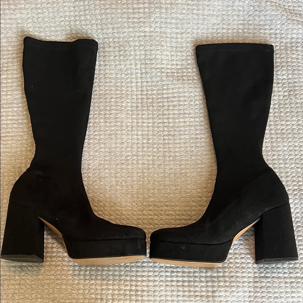 Betts Black SUEDE Heeled Boots